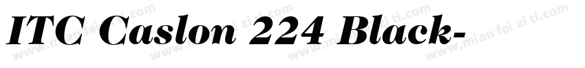ITC Caslon 224 Black字体转换